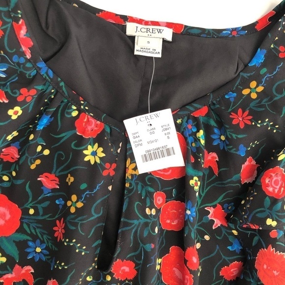 NEW J. Crew Floral Flutter Dress Ruffle Detail - Picture 6 of 10